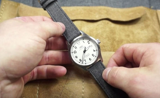 StrapBandits fabric strap on an IWC Mark XVIII