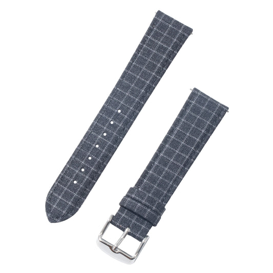 Featured image of the Medium Grey Ground with a Light Grey Overcheck watch band