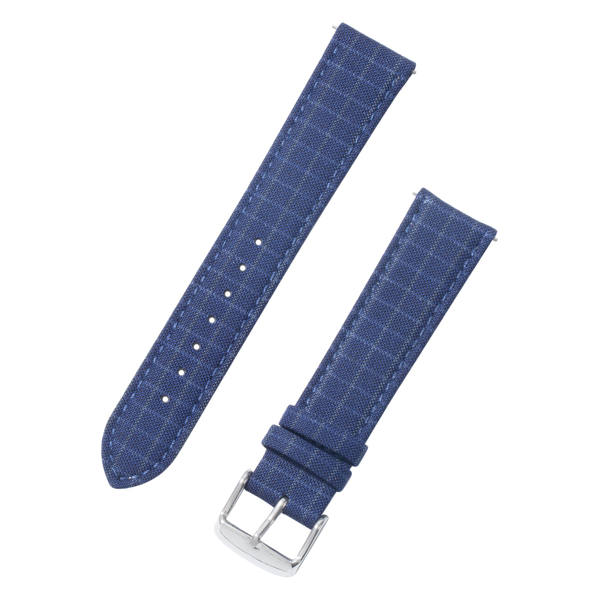 Featured image of the Blue Ground with a Grey Overcheck watch band