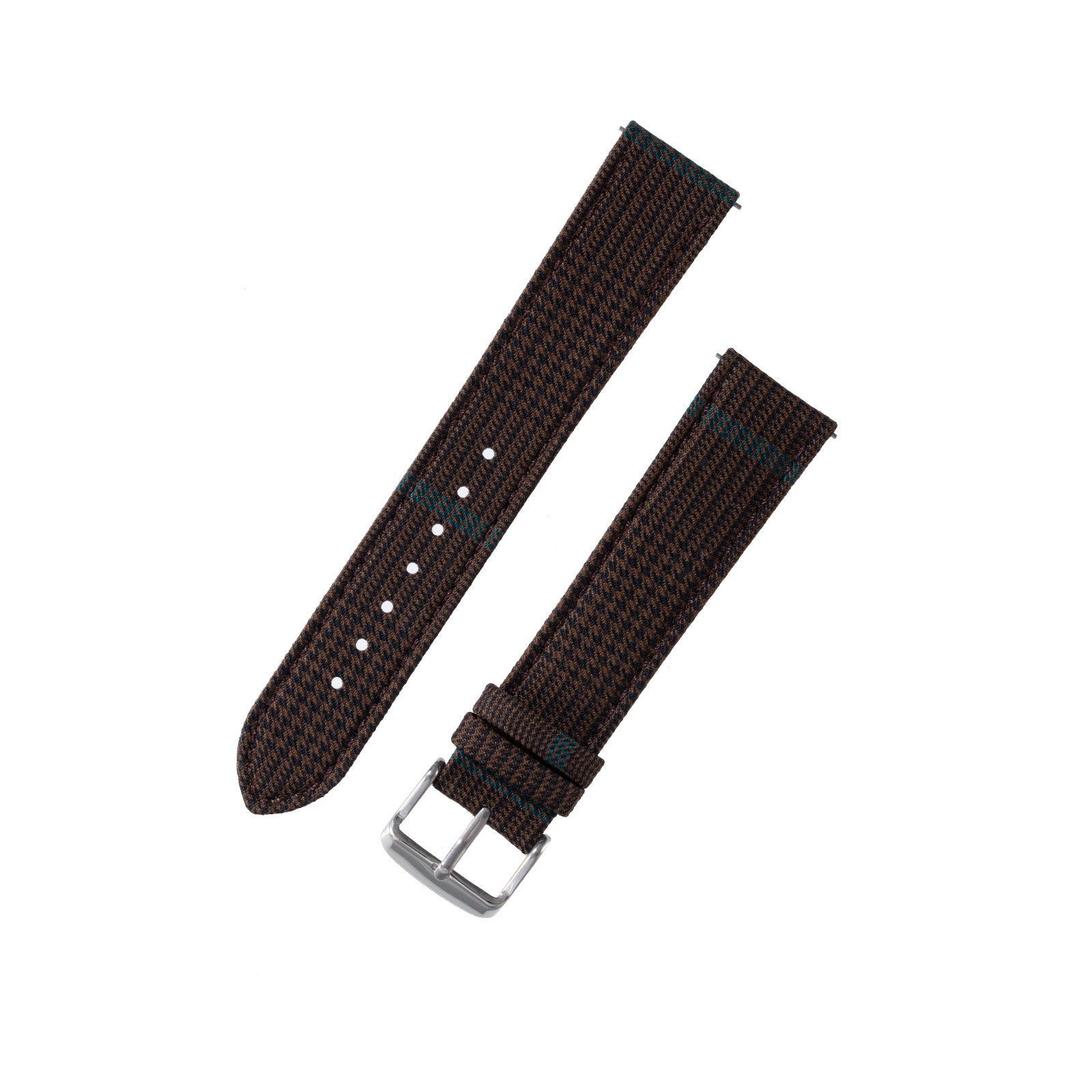Featured image of the Dark Brown Glen Check Green Overcheck watch band