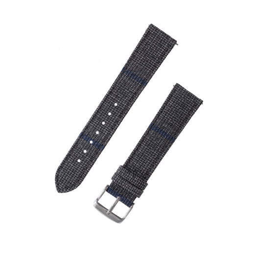 Featured image of the Mid Grey Plaid with Blue Windowpane watch band