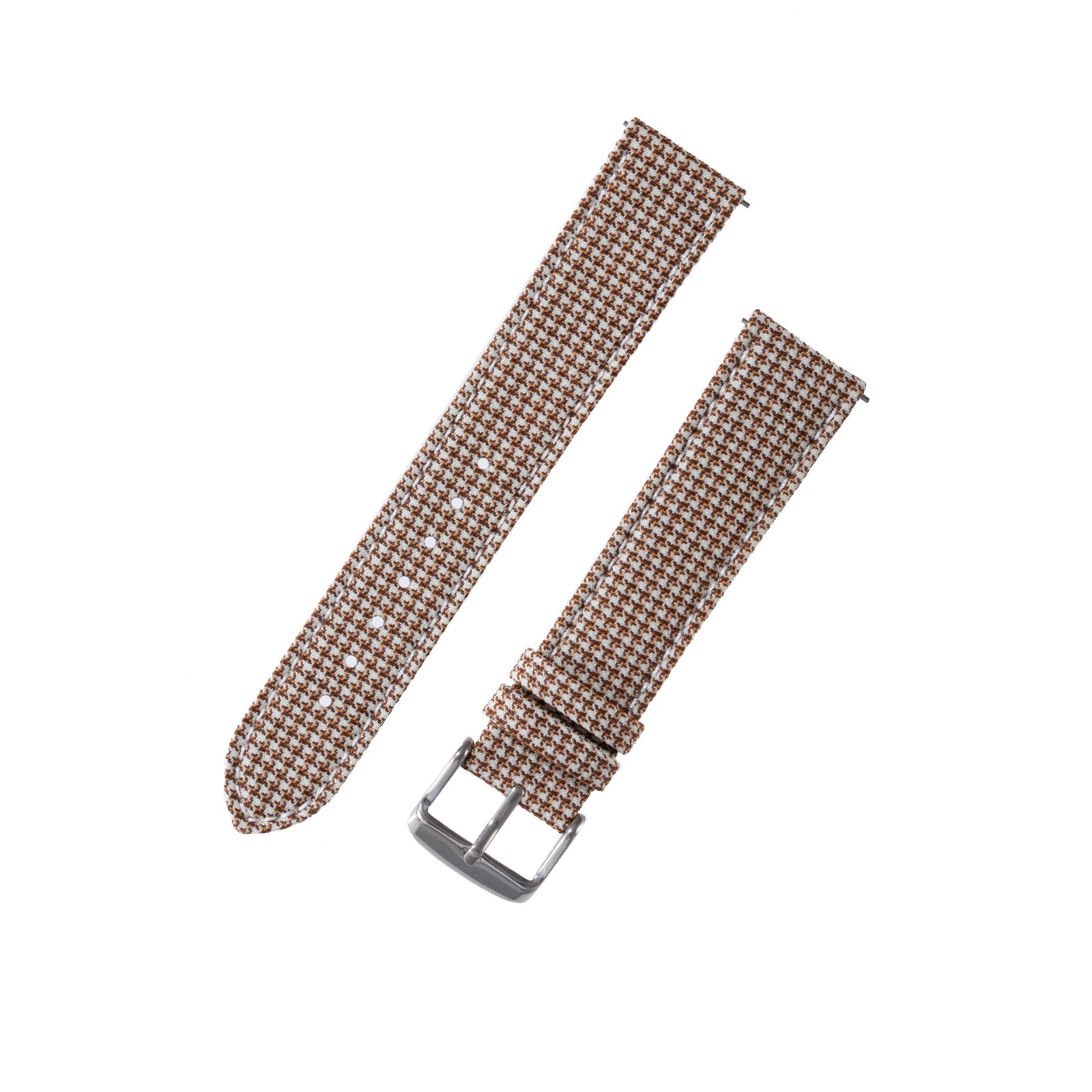 Brown White Tan Microcheck