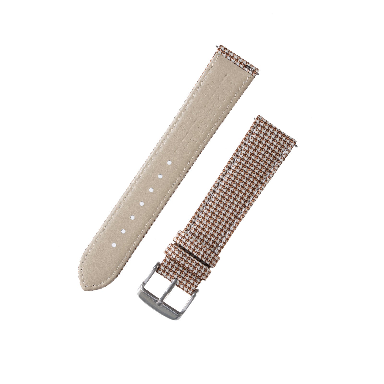Brown White Tan Microcheck