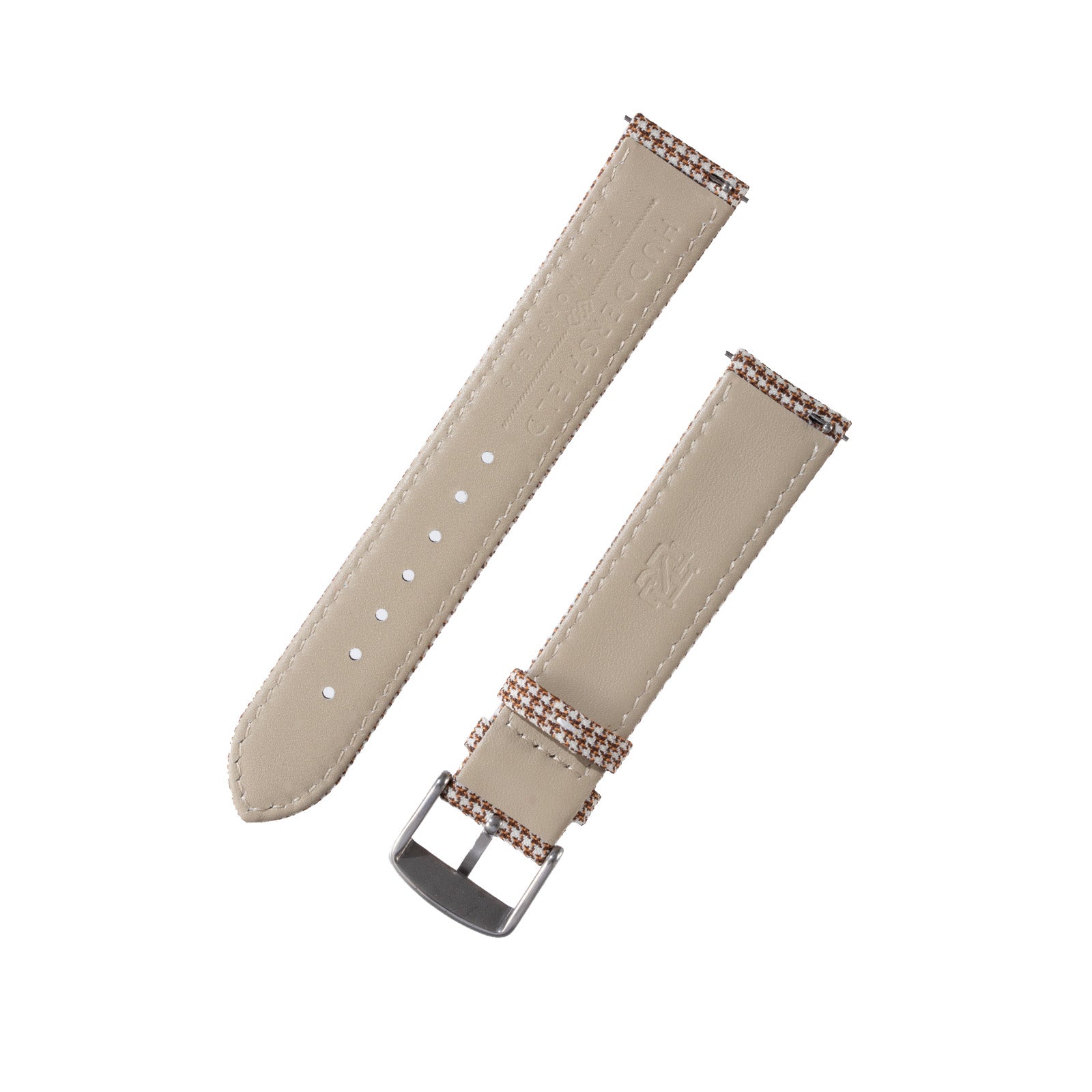 Brown White Tan Microcheck