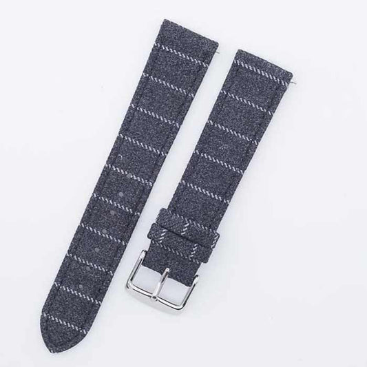 Featured image of the Mid Grey Narrow Chalk Stripe watch band
