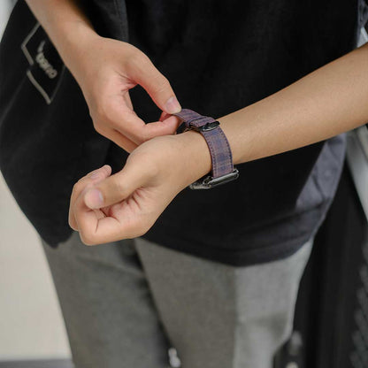 Apple Watch PLUM/NAVY/BROWN GRID CHECK