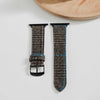 Apple Watch BROWN/TAN PLAID w TURQUOISE WINDOWPANE