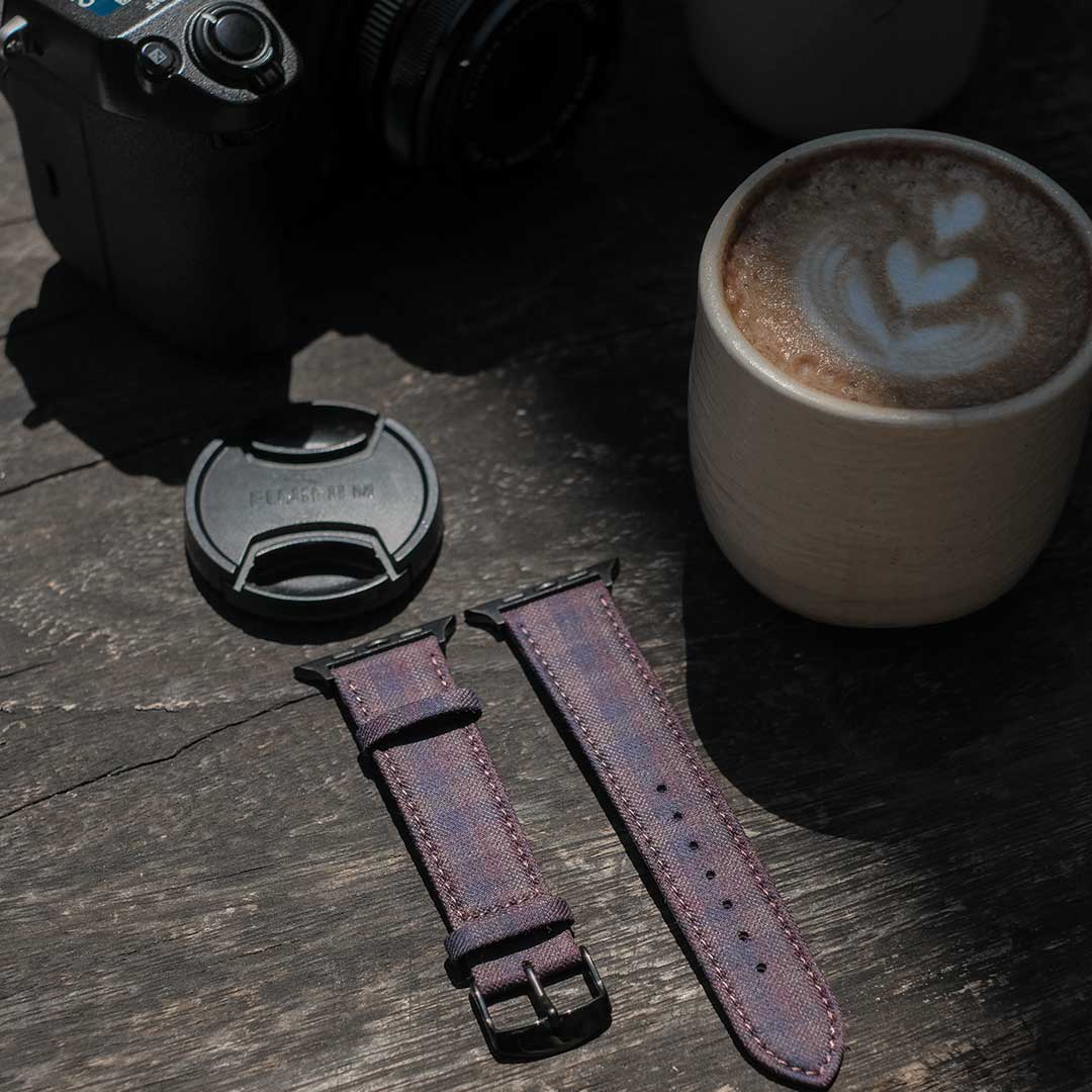 Apple Watch PLUM/NAVY/BROWN GRID CHECK