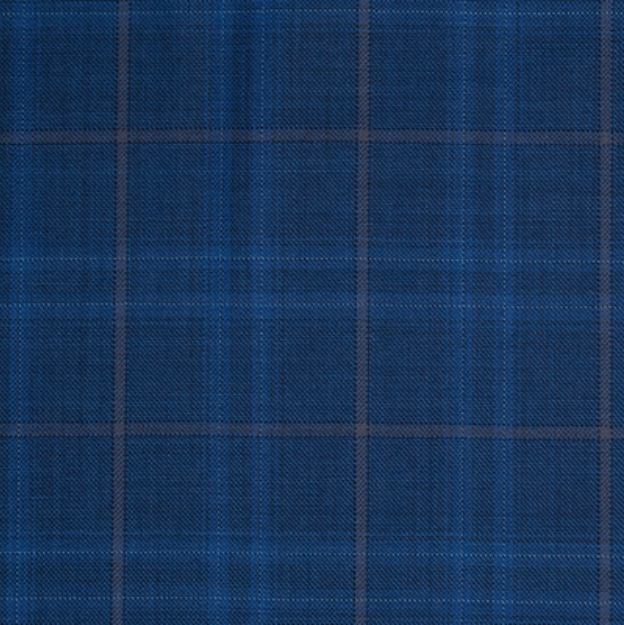 DARK BLUE WINDOWPANE with BROWN WINDOWPANE deco