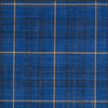 BLUE WINDOWPANE plaid WITH GOLD deco