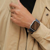 Apple Watch BRIGHT BLUE w DOUBLE BROWN WINDOWPANES