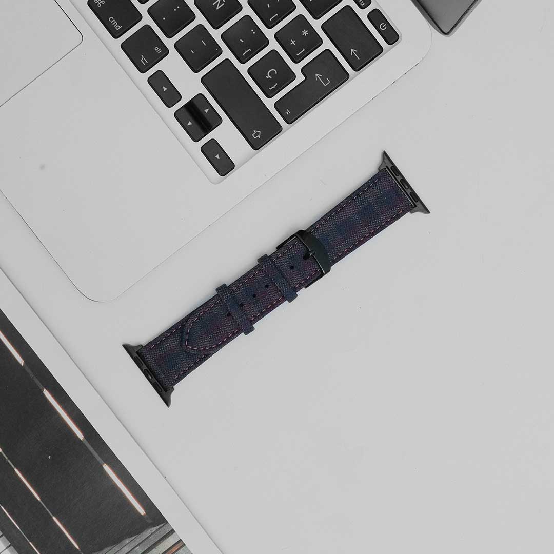 Apple Watch PLUM/NAVY/BROWN GRID CHECK