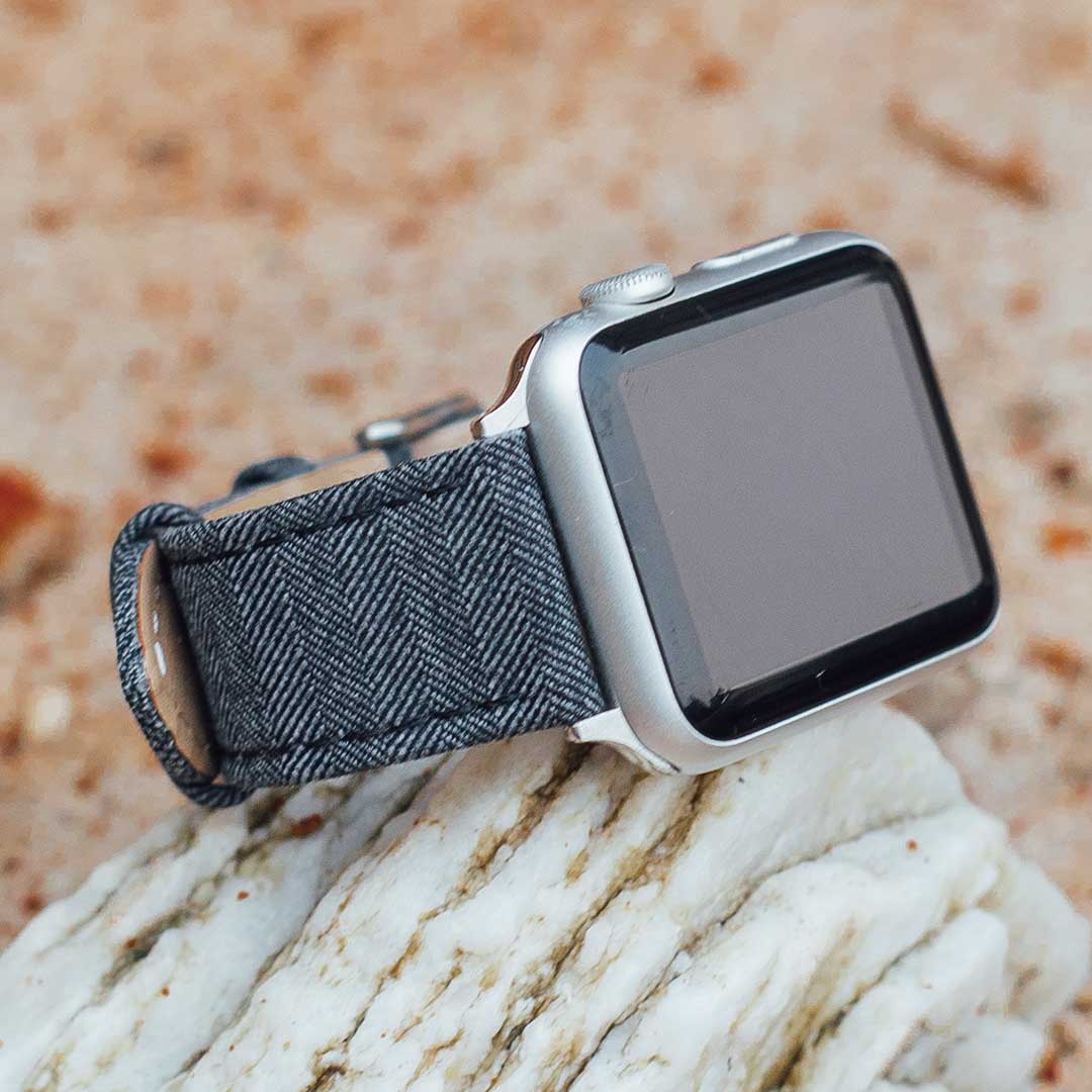 Apple Watch MEDIUM LIGHT GREY HERRINGBONE