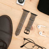 Apple Watch LIGHT BROWN w BLUE/TAN CHECK
