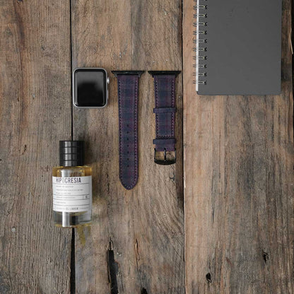 Apple Watch PLUM/NAVY/BROWN GRID CHECK
