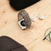 Apple Watch LIGHT BROWN w BLUE/TAN CHECK