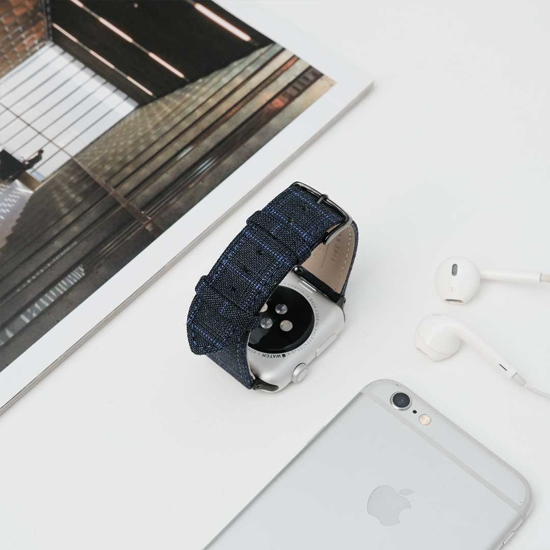 Apple Watch BLUE w BLUE TATTERSALL