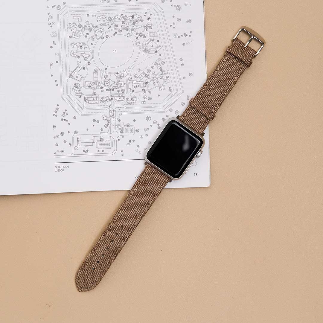 Apple Watch TAN solid weave effect
