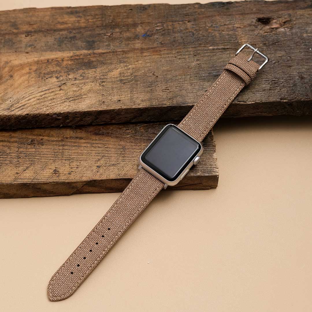 Apple Watch TAN solid weave effect Strapbandits