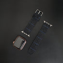 Featured image of the Apple Watch Charcoal with Blue Chalkstripe band