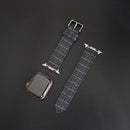 Featured image of the Apple Watch Mid Grey Narrow Chalk Stripe band