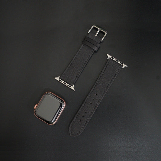 Featured image of the Apple Watch Dark Brown Sharkskin band