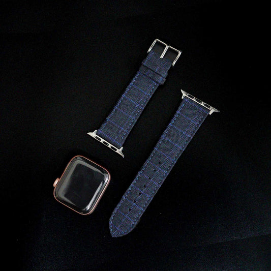 Featured image of the Apple Watch Blue with Blue Tattersall band