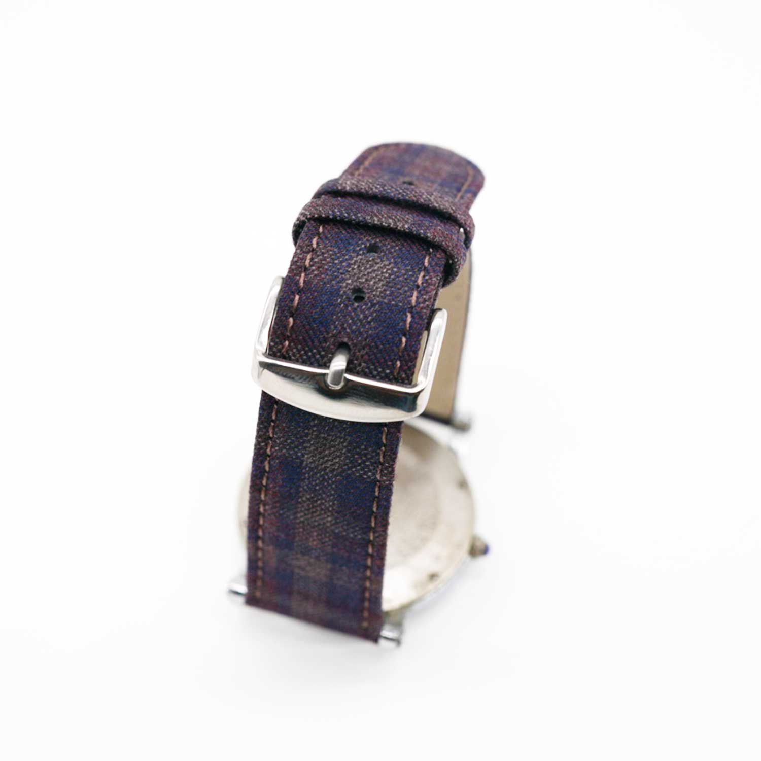 PLUM/NAVY/BROWN GRID CHECK