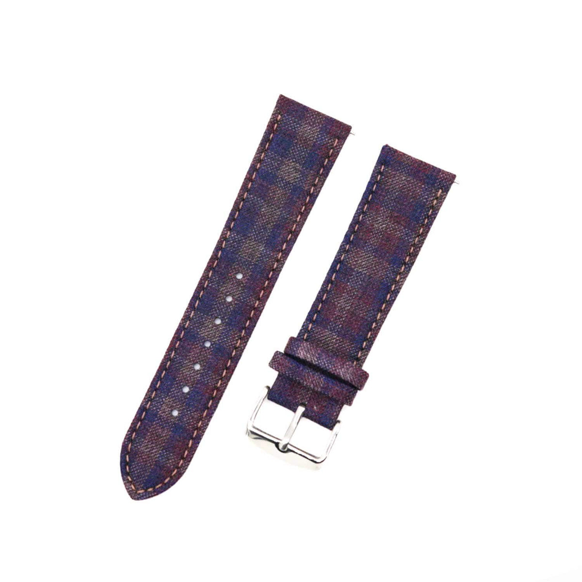 Featured image of the Plum/Navy/Brown Grid Check watch band