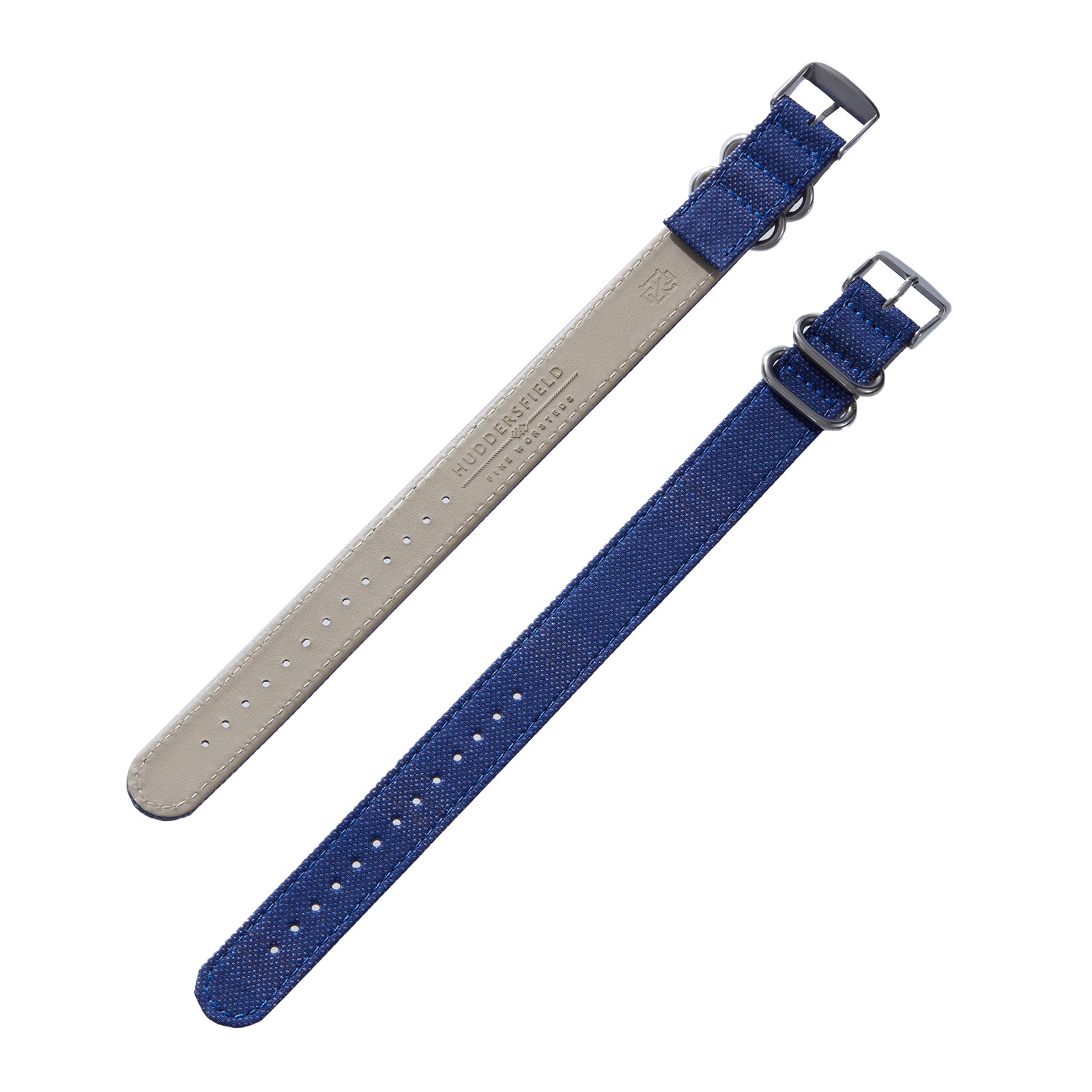 BRIGHT BLUE weave effect w BROWN/LIGHT BLUE WINDOWPANE NATO