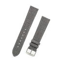 Featured image of the Medium Grey Solid Weave Effect watch band