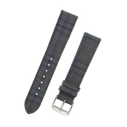 Featured image of the Grey with Fancy Blue Windowpane Overplaid watch band