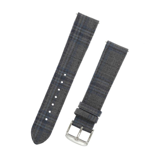 Featured image of the Grey with Fancy Blue Windowpane Overplaid watch band