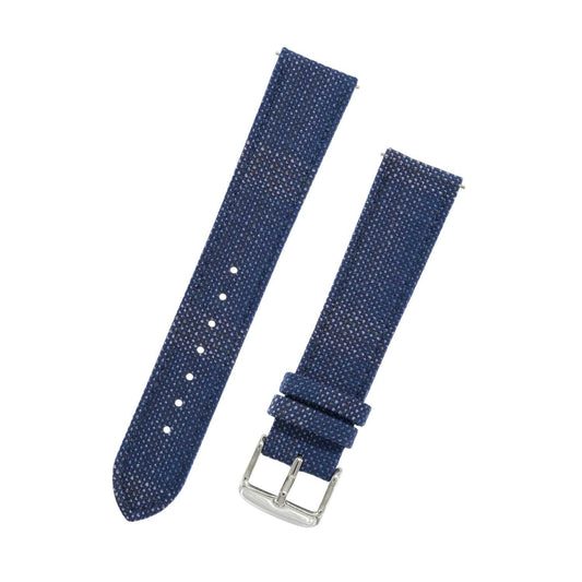Featured image of the Bright Blue Weave Effect with Brown/Light Blue Windowpane watch band